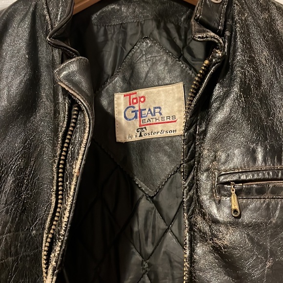 Vintage ‘1950-60’s ‘Top Gear Leathers’ Leather jacket.  Size Large - Picture 2 of 4